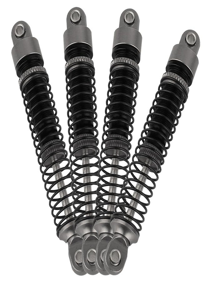 Pothyes 53mm 59mm 66mm 78mm Aluminum Long Threaded Shocks Absorbers Oil Damper for 1/18 RC Crawler TRX4M TRX-4M KUpgrade Parts (66mm-gray) - Image 1